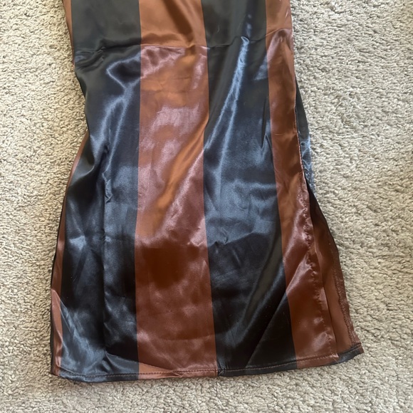 Dressed in Lala Posh Satin Pants in Midnight Carousel Stripes - Picture 6 of 10